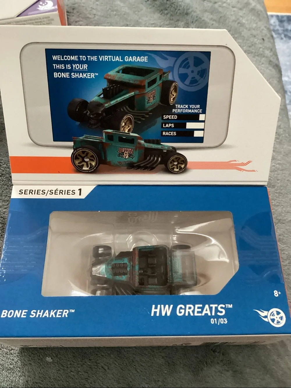 Series 1 Hot wheels ID toy cars, 2014 1969 Corvette, Bone Shaker, solid muscle